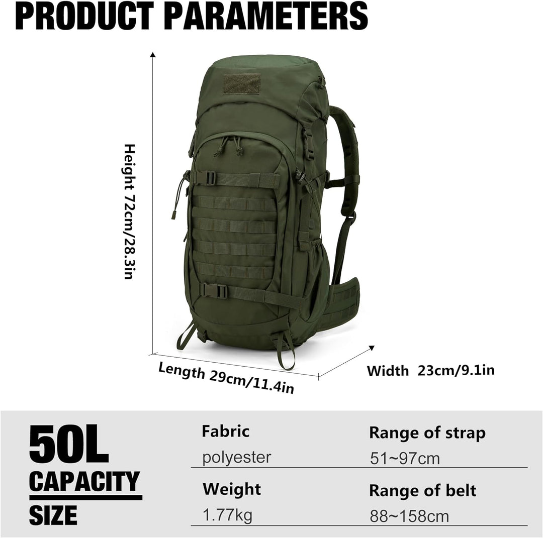 Mardingtop 50/60 Liter Erwachsene Taktischer Trekkingrucksacke Rucksack Outdoor Wanderrucksäcke 50l