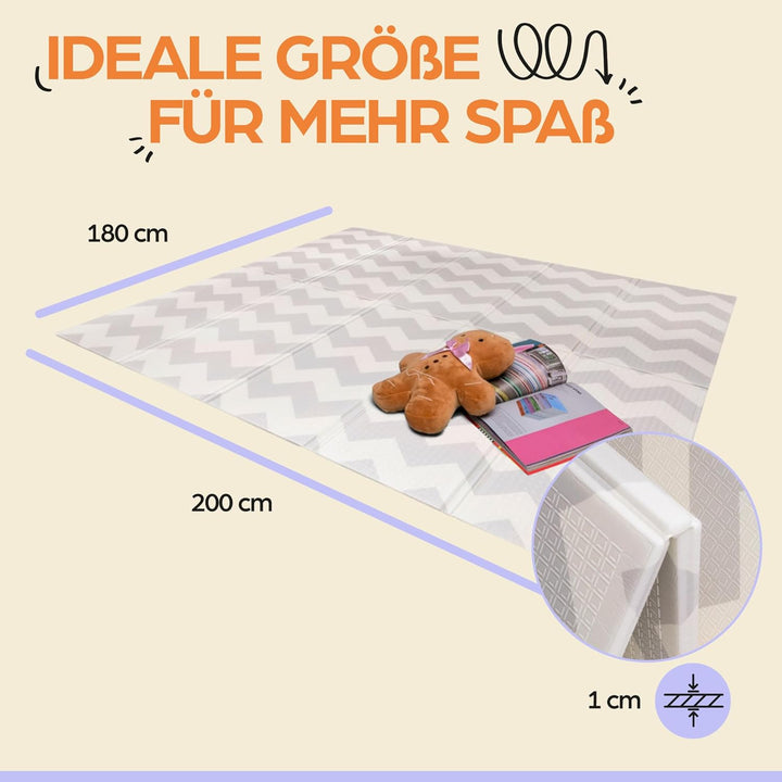Baby-Spielmatte, faltbar, sensorisch, wasserdicht, ungiftig, wendbar. Vielseitige Matte, perfekt zum