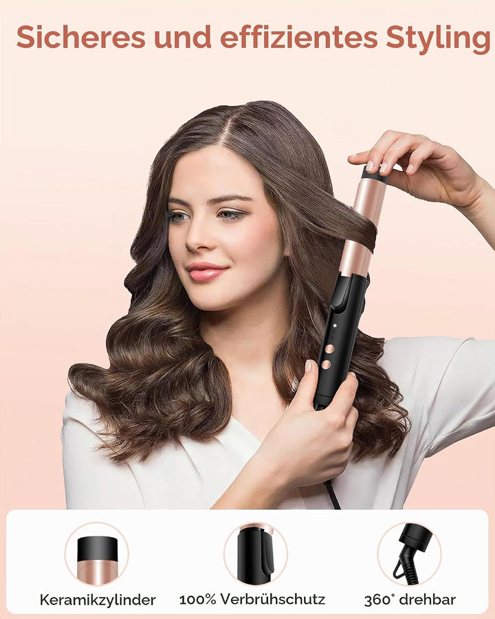 UKLISS Mini Lockenstab 25mm - Lockenstab Kurze Haare 160-200°C, Reise Mini Hair Curler für Kurze und