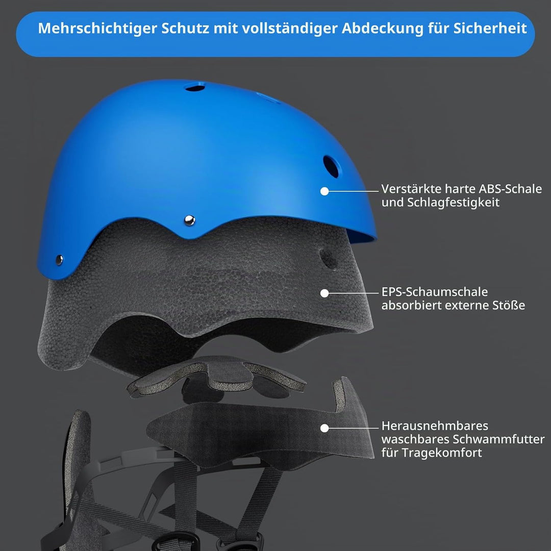 KORIMEFA Kinder Fahrradhelm Kinderhelm Skaterhelm Verstellbar für 3 Jahre Junge CE-Zertifizierung fü