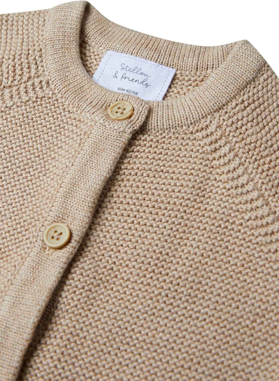 Stellou &amp; friends Cardigan-Strickjacke für Mädchen und Jungen mit Knöpfen in Holz-Optik | Hochwertig