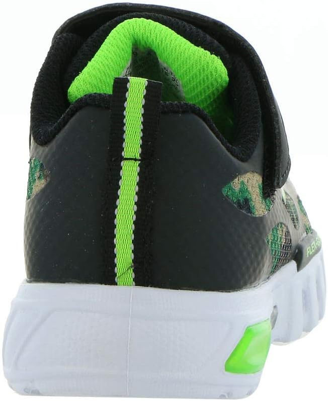 Skechers Jungen Flex-glow Dezlom Sneaker 28.5 EU Black Synthetic Textile Blue Lime Trim, 28.5 EU Bla