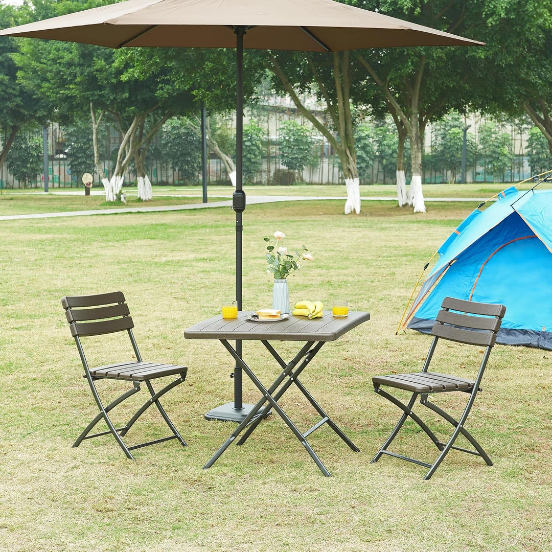 [en.casa] Klapptisch Lillestrøm Gartentisch Campingtisch klappbar 78 x 78 x 74 cm quadratisch Pickni