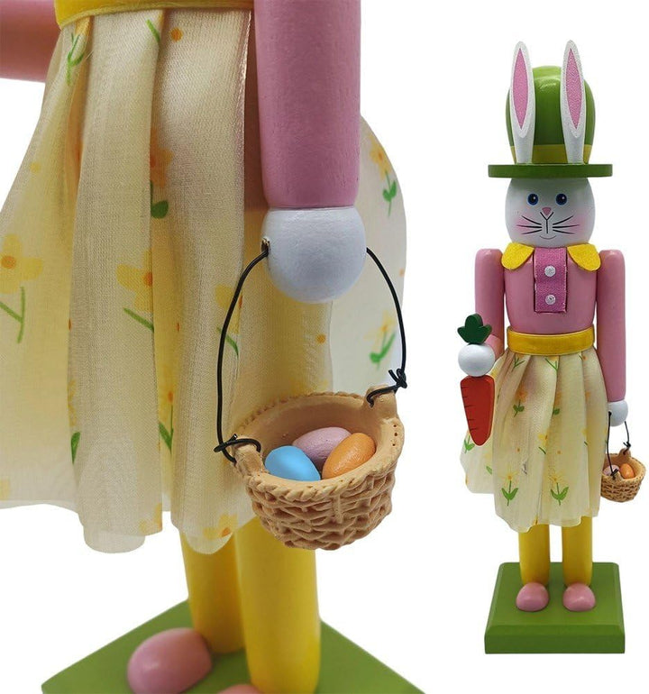 Wudaizhi Osterhasen-nussknacker-Dekoration – Holzhasenfiguren Als Frühlingsdekoration Für Zuhause, B