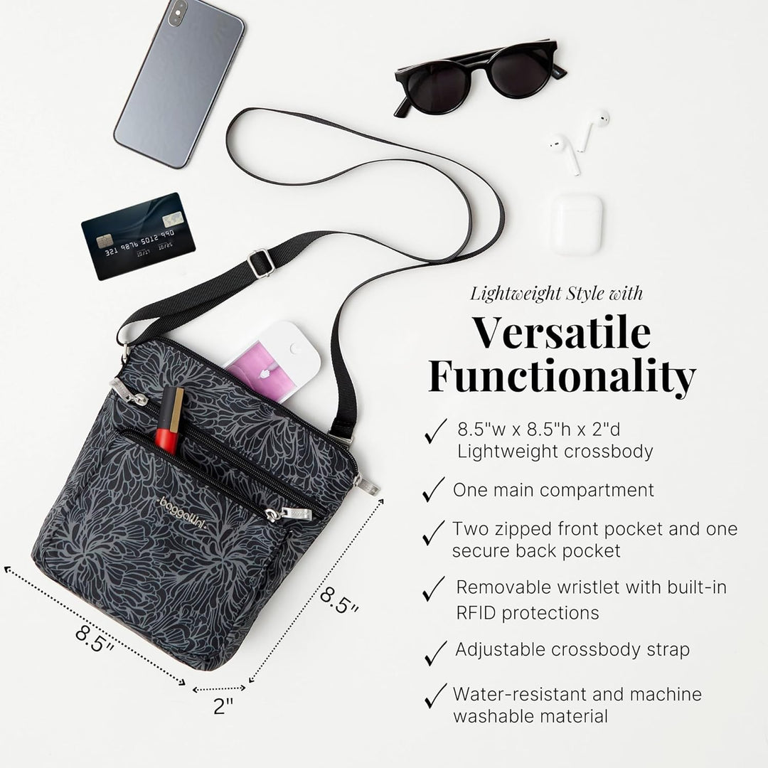 Baggallini Damen Pocket Crossbody Umhängetaschen Pacific, Pacific
