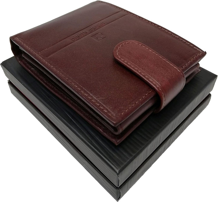 Pierre Cardin Geldbörse für Herren, echtes Leder, Slim, Herren, kleines dünnes Rfid, Geschenk, Brief
