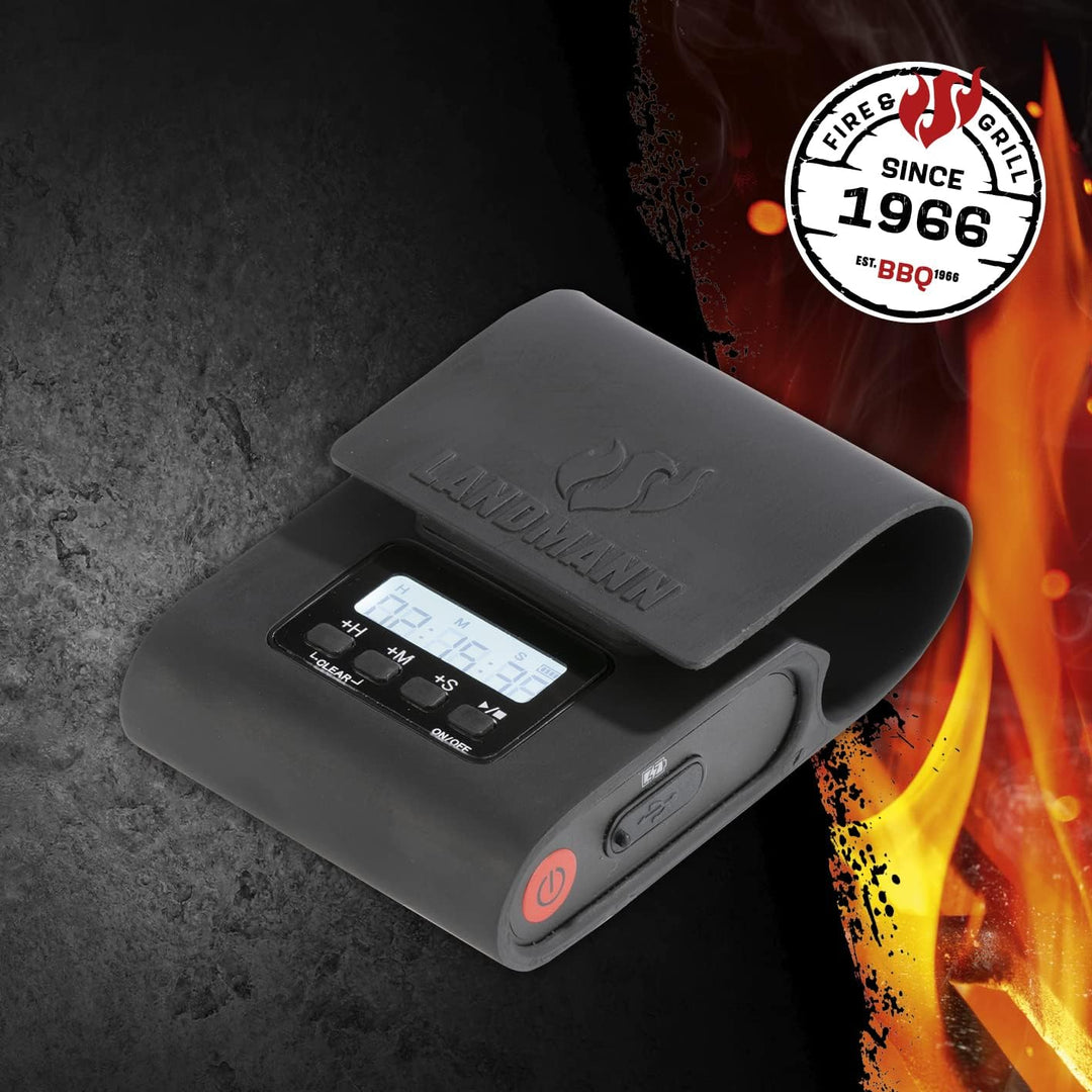 LANDMANN | Magnetische Grilllampe | Stromsparende LED-Technologie | Einfach & schnell angebracht | A