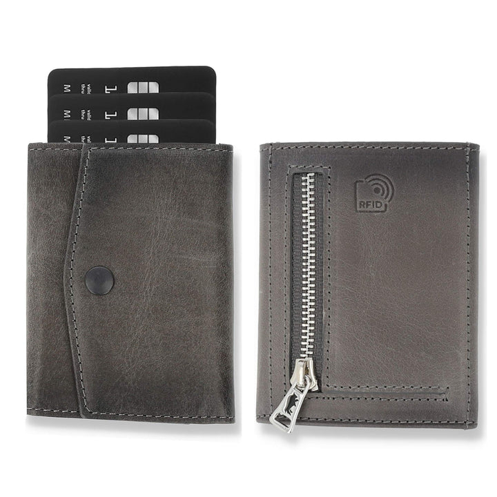 Solo Pelle® Leder I Slim Wallet mit Münzfach I Geldbeutel mit RFID Schutz I Platz für mindestens 12