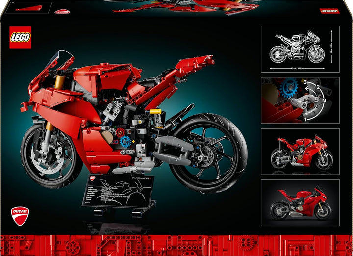 LEGO Technic Ducati Panigale V4 S Motorrad, baubares Motorradmodell, Bausets für Erwachsene, Männer