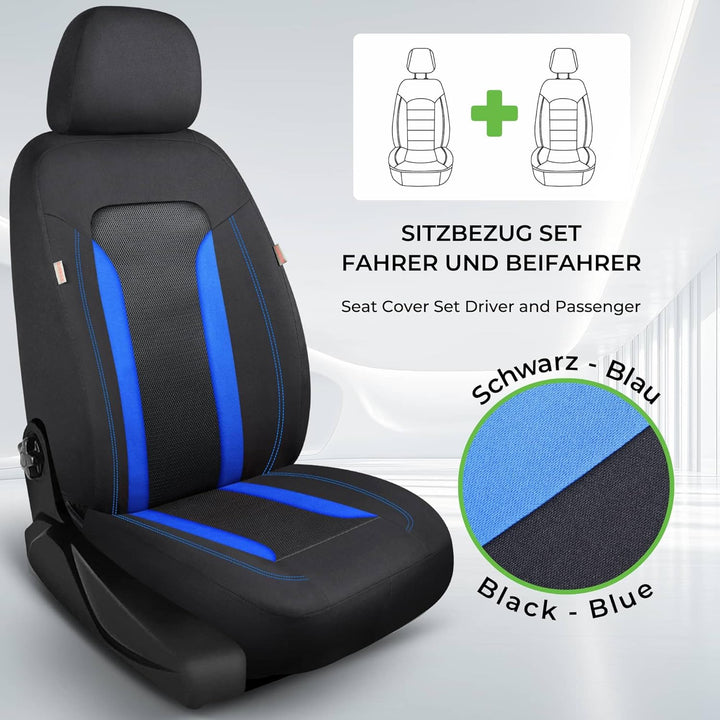 Schonbezüge Sitzbezüge für Renault Arkana Bj ab 2019 in Schwarz/Blau TF1