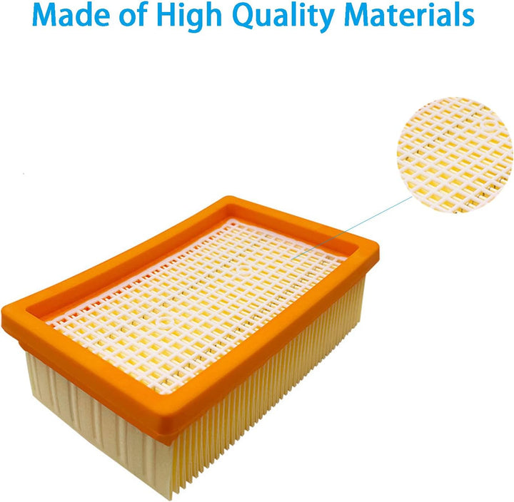 Staubbeutel Filter Zubehör Set für Kärcher WD4 WD5 WD6 MV4 MV5 MV6 WD5P WD6P Premium Staubsauger KFI