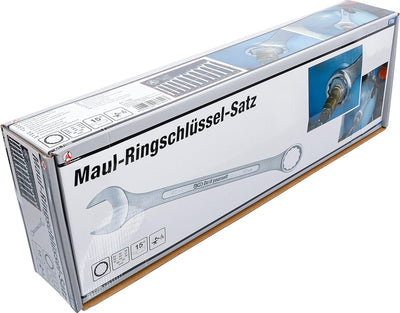 BGS Diy 71025 | Maul-Ringschlüssel-Satz | XXL | SW 34 - 50 mm | 11-tlg. 11-tlg. | SW 34 - 50 mm, 11-