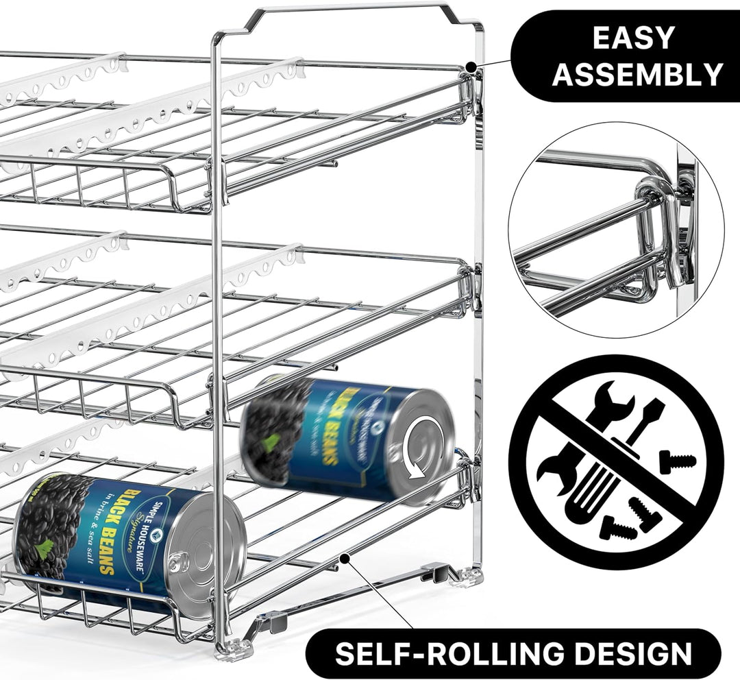 Simple Houseware Stapelbarer Dosenregal-Organizer von SimpleHouseware, Chrom, Chrom
