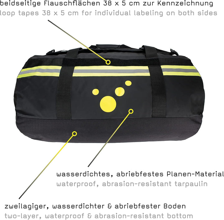 tee-uu BARRELBAG Bekleidungstasche (verschiedene Varianten) | robuste Plane | ca. 75 L Volumen | ink