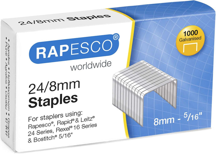 Rapesco 1481 ECO 790 Hochleistung Langarmheftgerät mit 2000 Heftklammern, 50 Blatt Kapazität, Soft W
