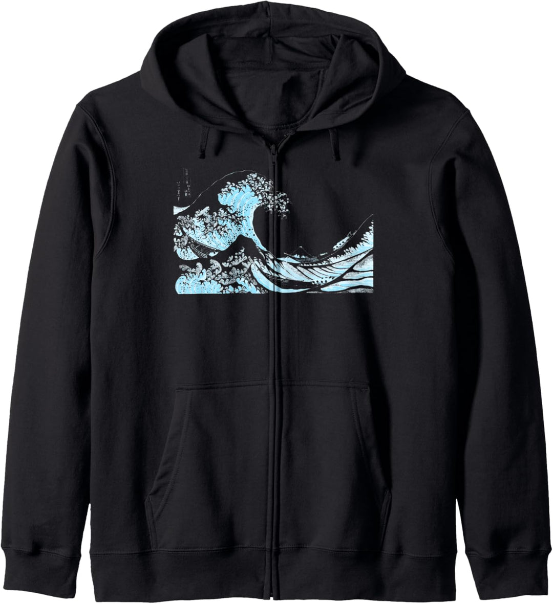 Berühmte Klassische Japanische Kunst Die Grosse Welle Hokusai Kapuzenjacke