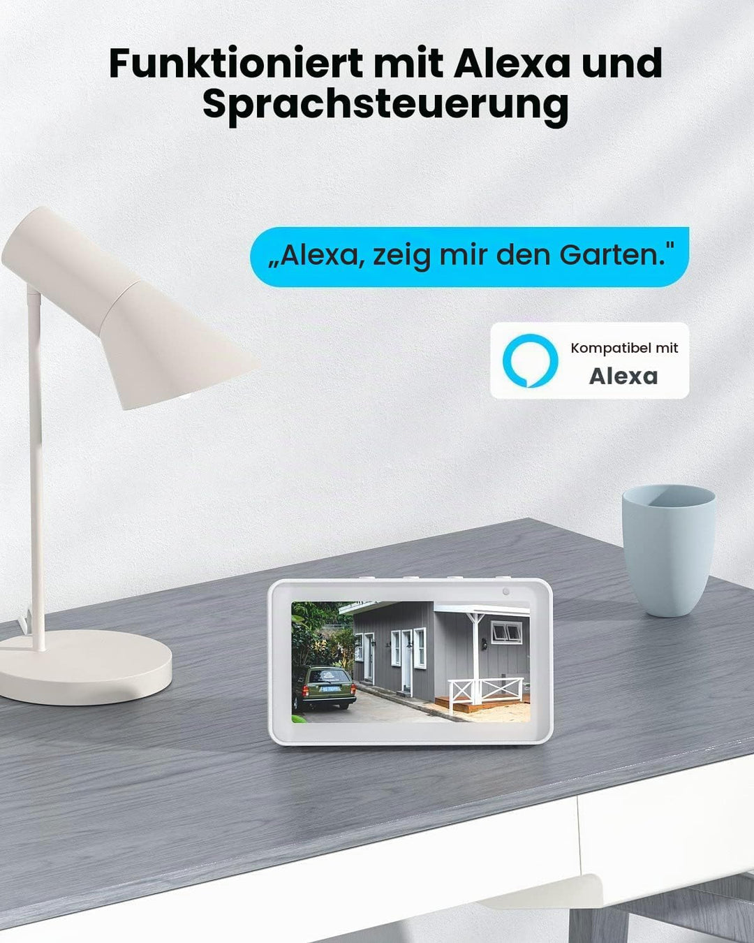 ieGeek 2K Überwachungskamera Aussen Akku, Kamera Überwachung Aussen WLAN, PIR-Bewegungserkennung, Bu