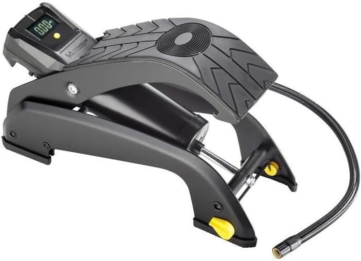 MICHELIN Digitale Fussluftpumpe Einzylinder Für Fahrrad, Motorrad und Auto, Luftpumpe mit Digitaler
