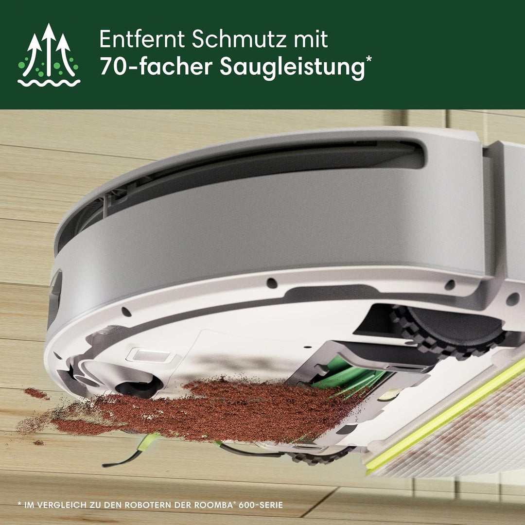 iRobot Roomba 205 DustCompactor Combo Saugroboter – Automatische Staubverdichtung im Roboter, kein E