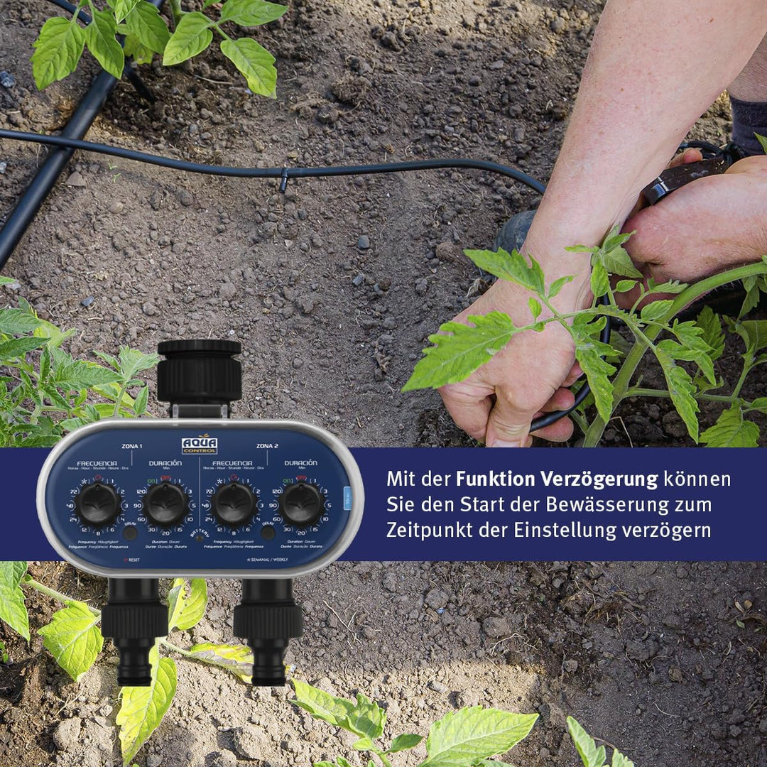 Aqua Control C4011 - Bewässerungsprogrammierer für den Garten - Für alle Arten von Hähnen - Mit 2 ge