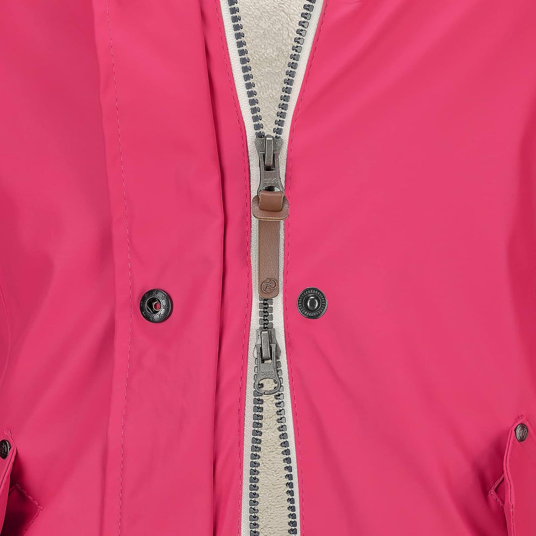 Dry Fashion Damen Regenmantel Malmö - Frauen Regenjacke Jacke mit Kapuze Lang Winddicht Wasserdicht