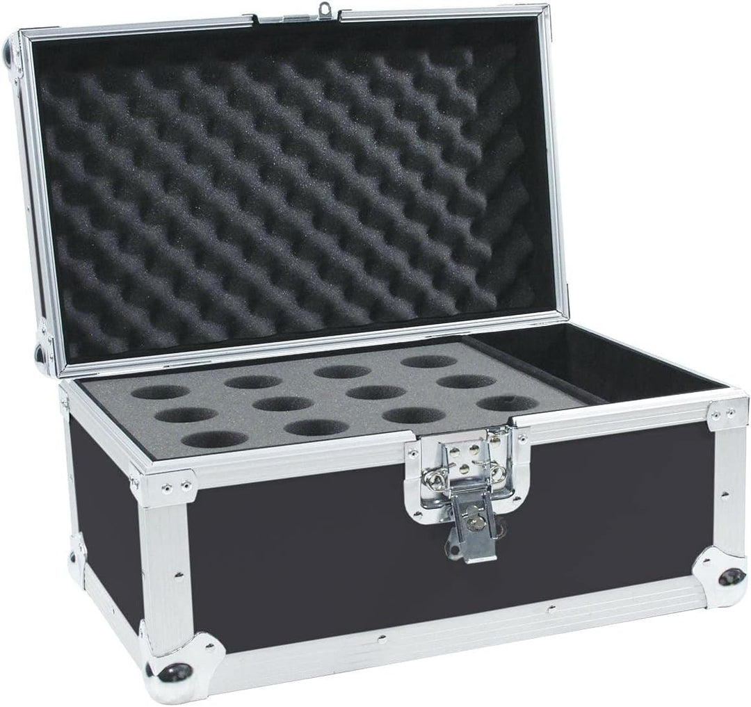 ROADINGER Mikrofon-Case Road 12 Mikrofone schwarz | Flightcase für Mikrofone