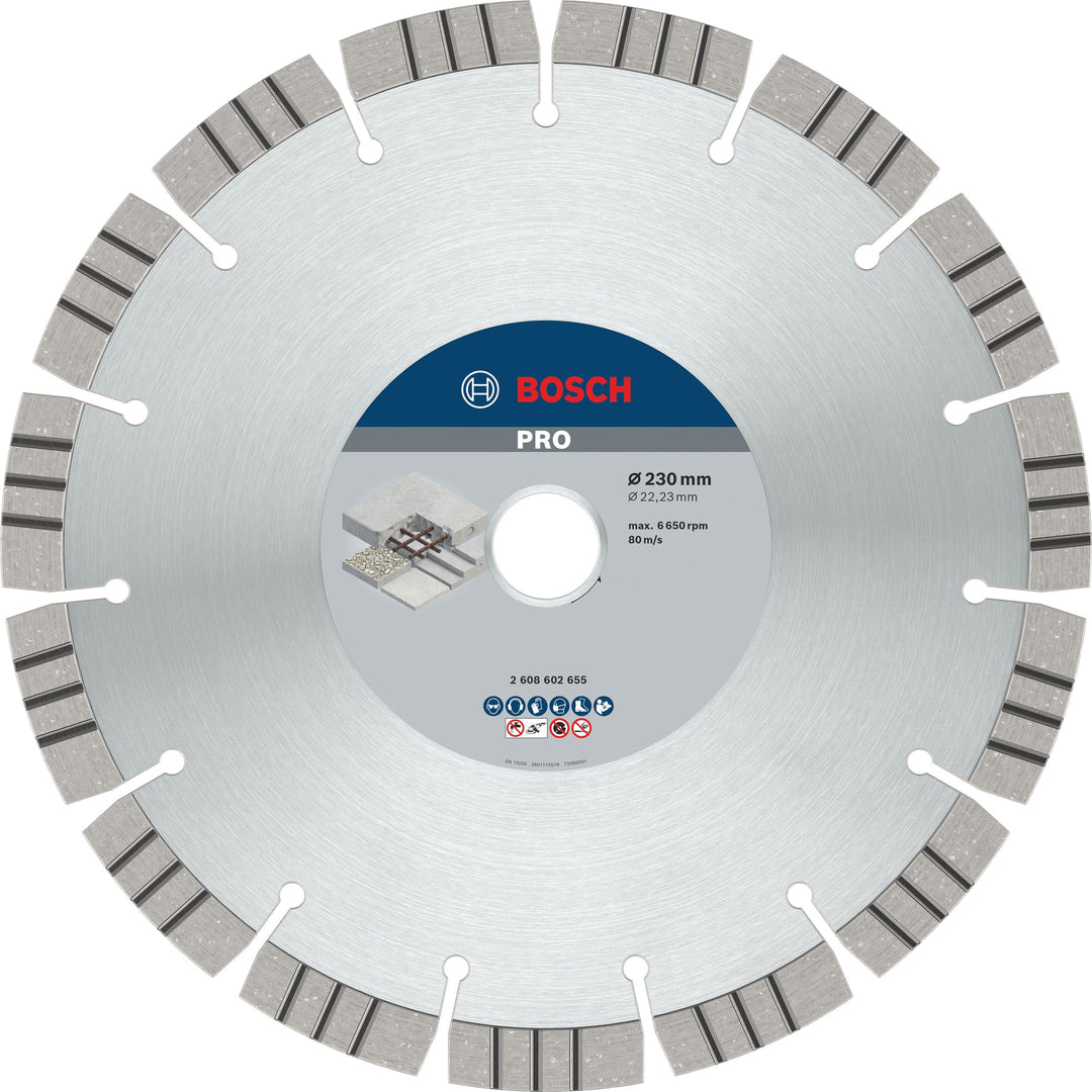 Bosch Professional Diamanttrennscheibe Best für Concrete, 230 x 22,23 x 2,4 x 15 mm, 230 x 22,23 x 2
