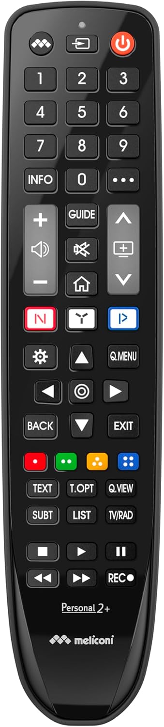 Meliconi Gumbody Personal 2+ Fernbedienung für LG TV, ersetzt die Originalfernbedienung, sofort eins