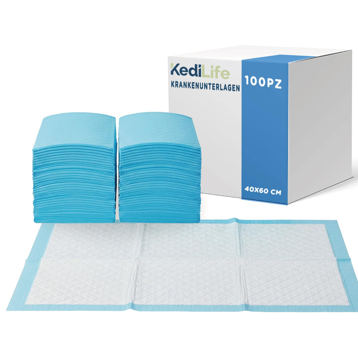 Einweg Wickelunterlagen für Babys - Absorbierend, Wasserdicht, Weiches Material - 60x40cm - 100 Stüc