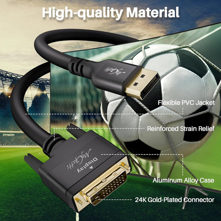 DisplayPort auf DVI Kabel 5m, 4K@30Hz Unidirektional monitorkabel,DP Stecker zu DVI Stecker adapterk