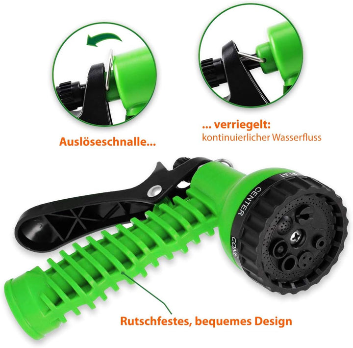 UC-Express Gartenschlauch Flexibel Wasserschlauch 7,5m 25ft Dehnbarer Schlauch Flexibel Bewässerung