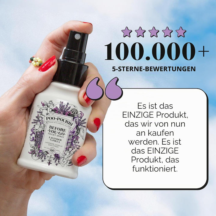 Poo-Pourri Toiletten-Spray Lavender Vanilla Scent 118 ml (1er Pack), Lavender Vanilla Scent 118 ml (