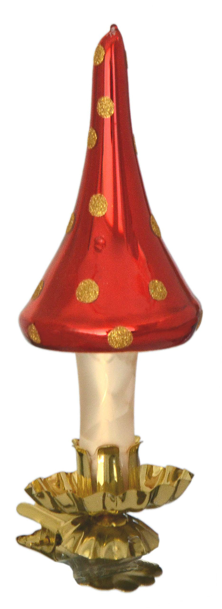 Christbaumschmuck Pilz Wichtel Champagner/rot 3 Stück