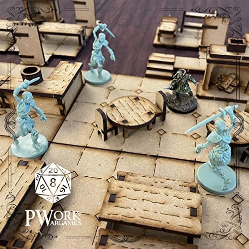 The Tavern (La Taverna) – 3D Tactical Maps Rpg Fantasy Dungeon Tiles – Taktische 3D-Karten, modular,
