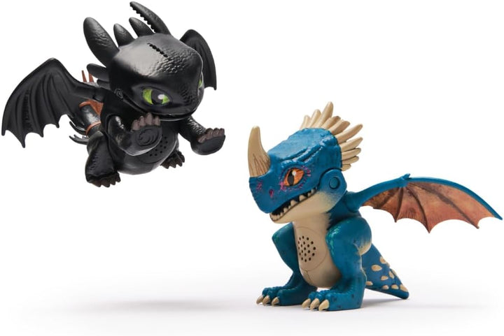 Dreamworks How to Train your Dragon, Interaktiver Mini-Drache Ohnezahn, Figur mit Soundeffekten, Spi