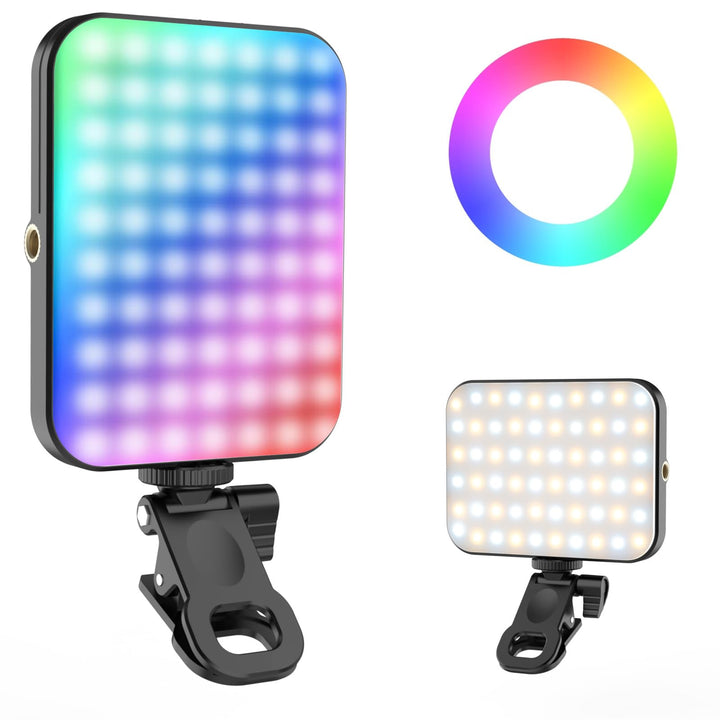 95 LED RGB wiederaufladbare Telefonfülllichter, Ringlicht für Kamerabild, Make-up-Foto, Videokonfere