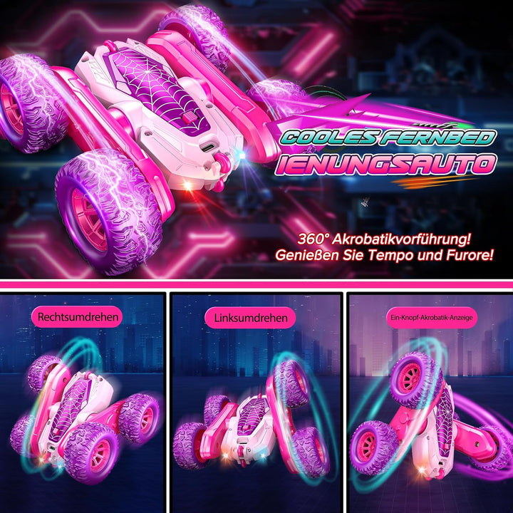 Dreamlandia Geschenk Mädchen 3-10 Jahre, 2.4Ghz 4WD Ferngesteuertes Auto Spielzeug RC Auto, Osterges