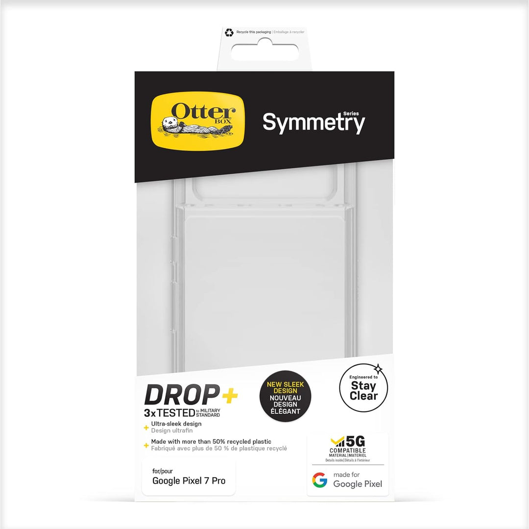 OtterBox Symmetry Clear Hülle für Google Pixel 7 Pro, sturzsicher, schützende Hülle, 3x getestet nac