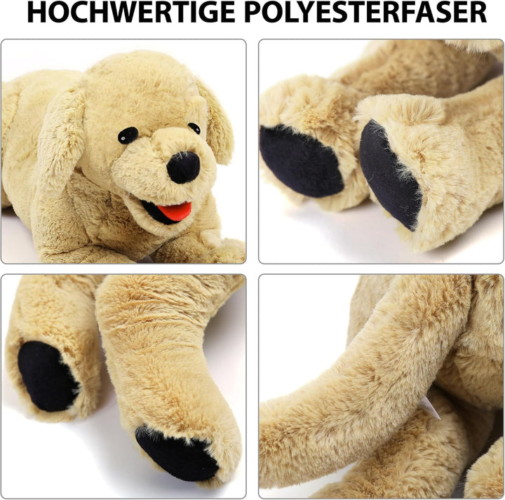 LotFancy Kuscheltier Hund Plüschtier 53cm, Stofftier Hund Golden Retriever, weich kuschelig Geschenk