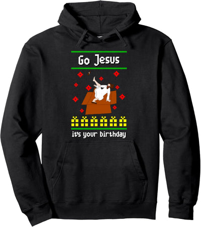 Jesus Breakdance Ugly Christmas Pullover Hoodie