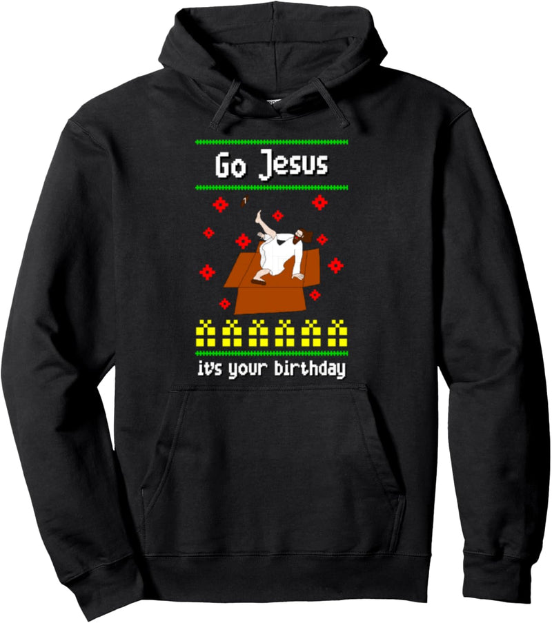 Jesus Breakdance Ugly Christmas Pullover Hoodie