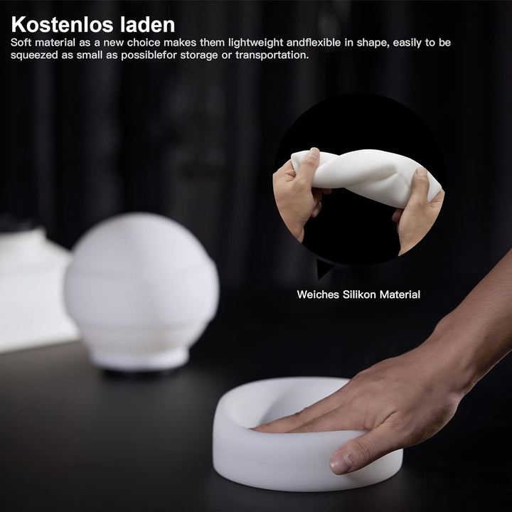 Godox ML-CD15 Diffusionskuppel Kit (3 Adapterringe Enthalten) Faltbares Diffusor Dome,Blitzlichtdiff
