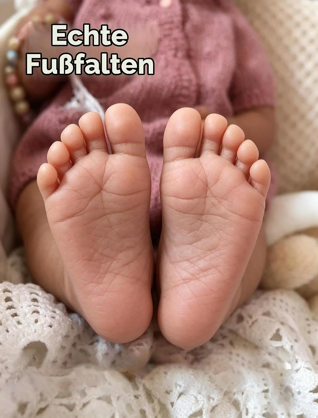 Zero pam Reborn Baby Mädchen, 48cm Reborn Baby Vollsilikon Lebensecht Puppe Mit Haaren, Realistisch