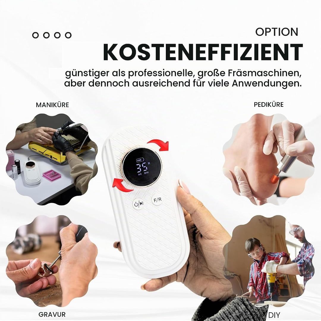 Nagelfräser Kabellos | Maniküre Pediküre Set Kabellos | Nail Drill 50W | Elektrische Nagelfeile | Na