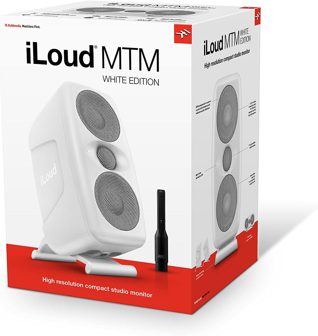 IK Multimedia iLoud MTM - High-resolution compact studio monitor speaker (Single), Weiss