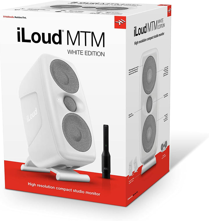 IK Multimedia iLoud MTM - High-resolution compact studio monitor speaker (Single), Weiss