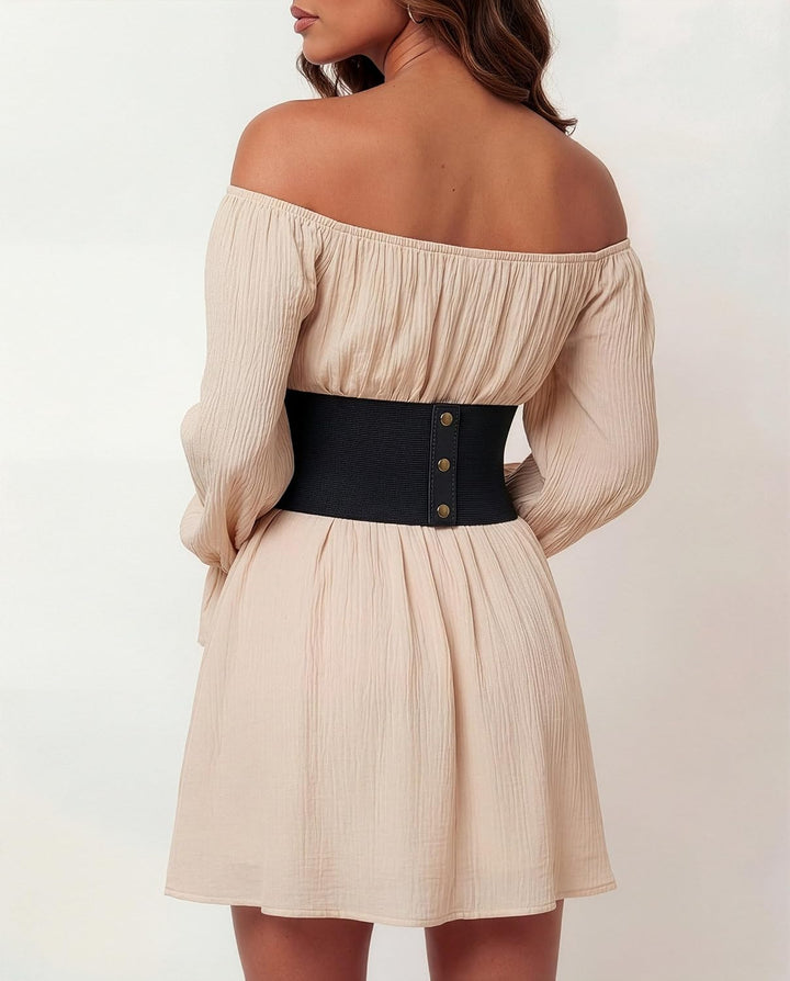 BlackButterfly Kunstleder Korsettgürtel Damen Haken Schwarz M, Schwarz M