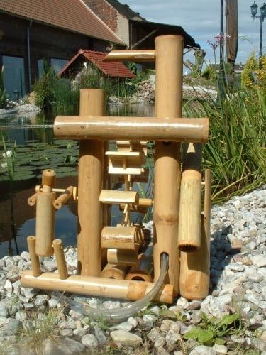 Bambus-Wasserspiel Wasserfall Brunnen Gartendekoration Teich Deko #2, #2