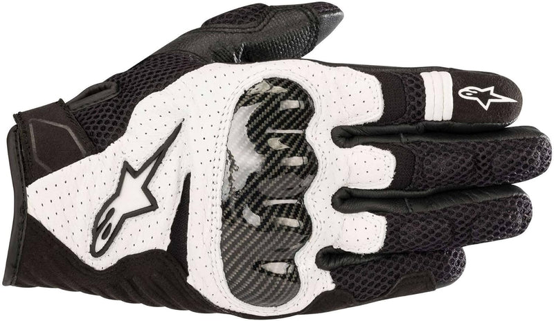 Alpinestars Motorradhandschuhe SMX-1 Air V2 Gloves Black White, Schwarz/Weiss, S