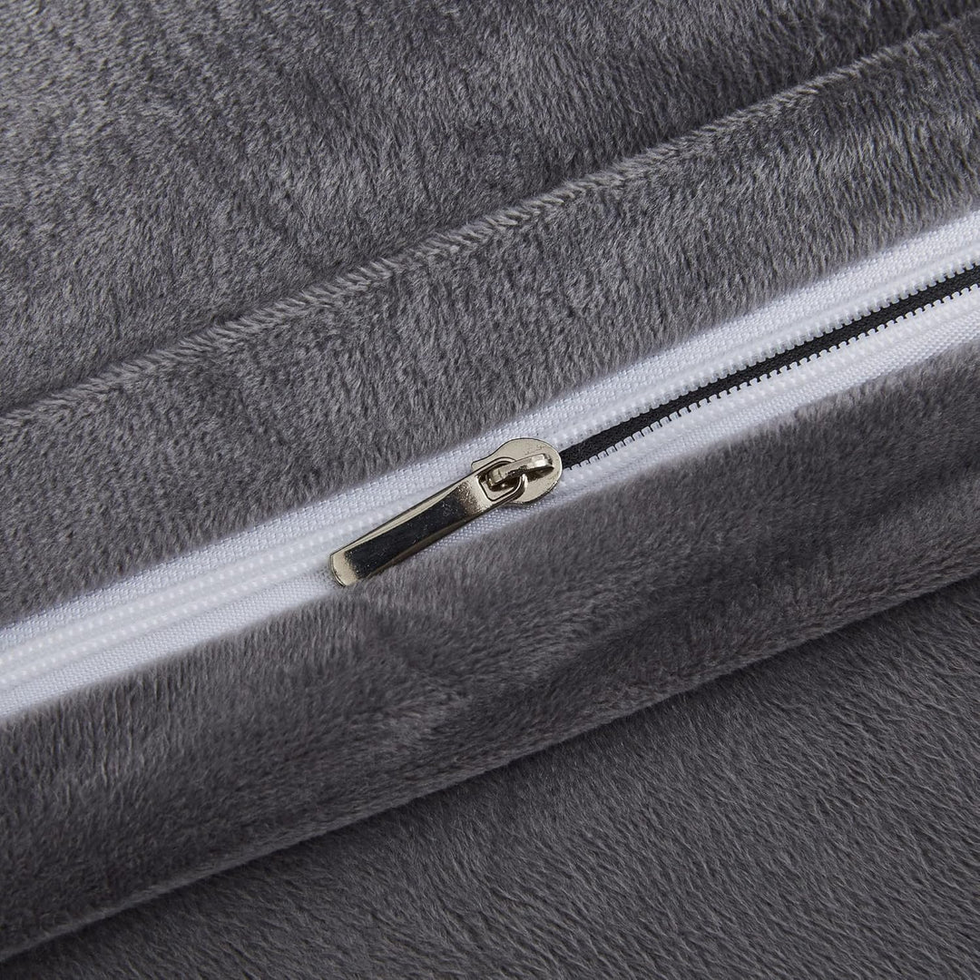 Damier Winter Bettwäsche 220x240cm Grau Dunkelgrau Plüsch Warme Bettwäsche Set 3 Teilig Cashmere Tou